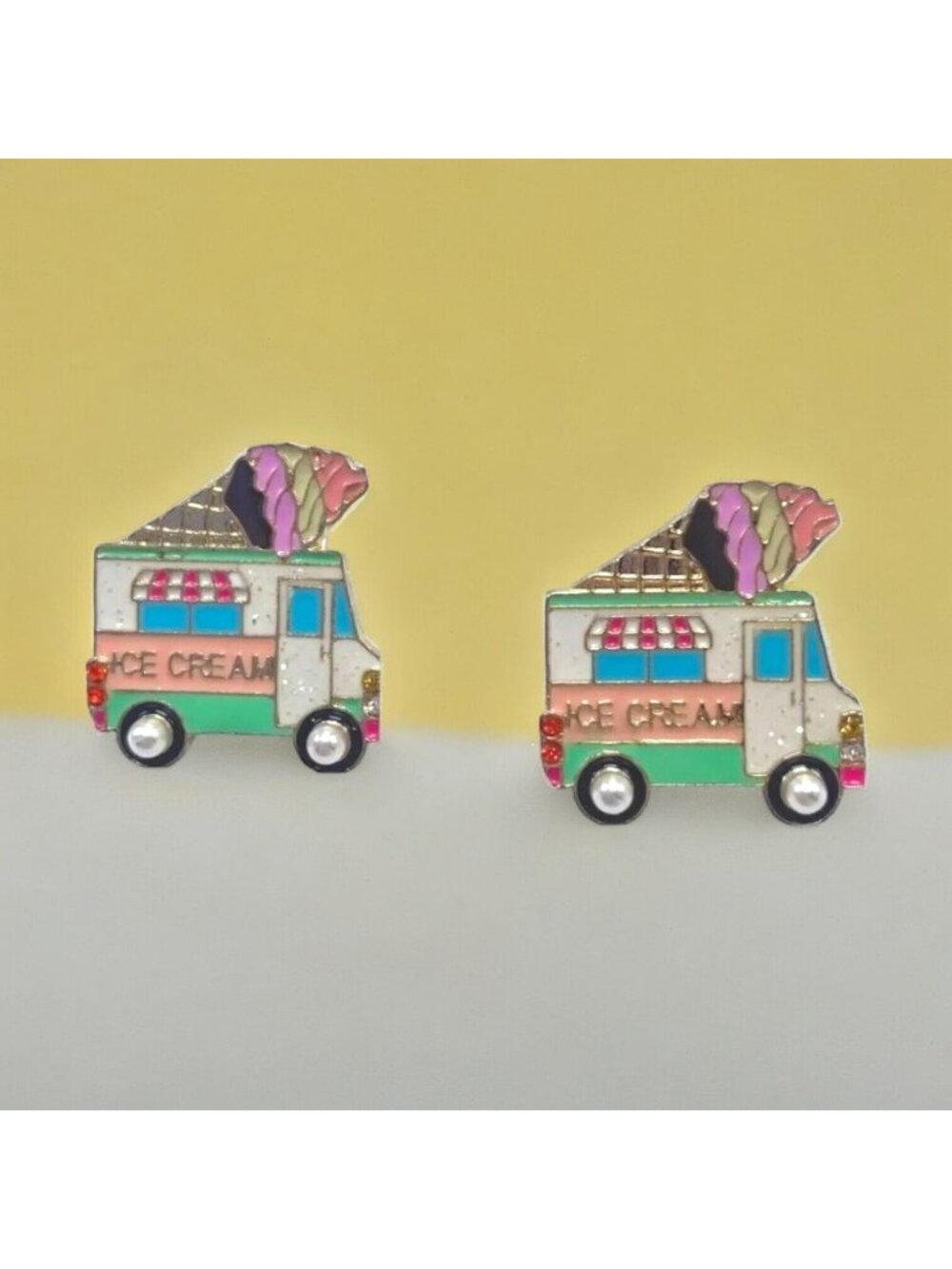 SUGARFIX by BaubleBar Earrings Whipped Cream Whip NWT Ice Cream Truck Sundae Fun